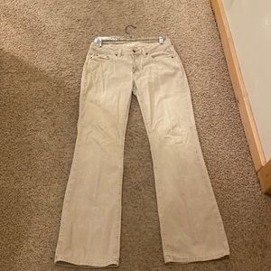 cream bootcut corduroy jeans